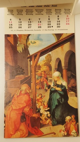 1984 postcard calendar set