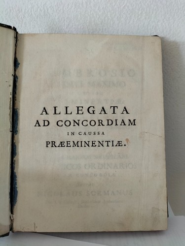 Allegata concordiam in - concordiam,